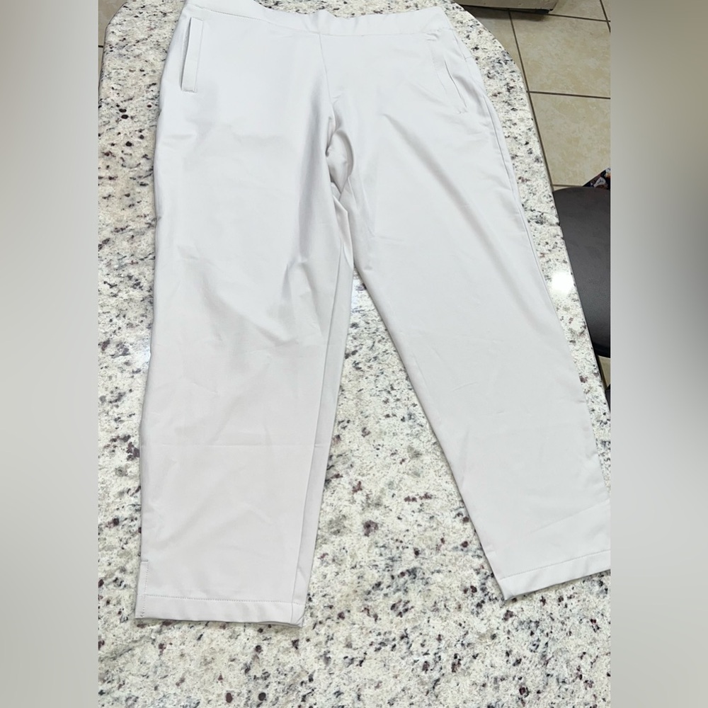 Calvin Klein performance ankle pant light beige/cream color size xl
